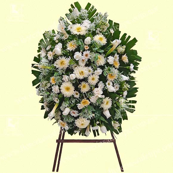 Medallón Luctuoso Con Flor Surtida